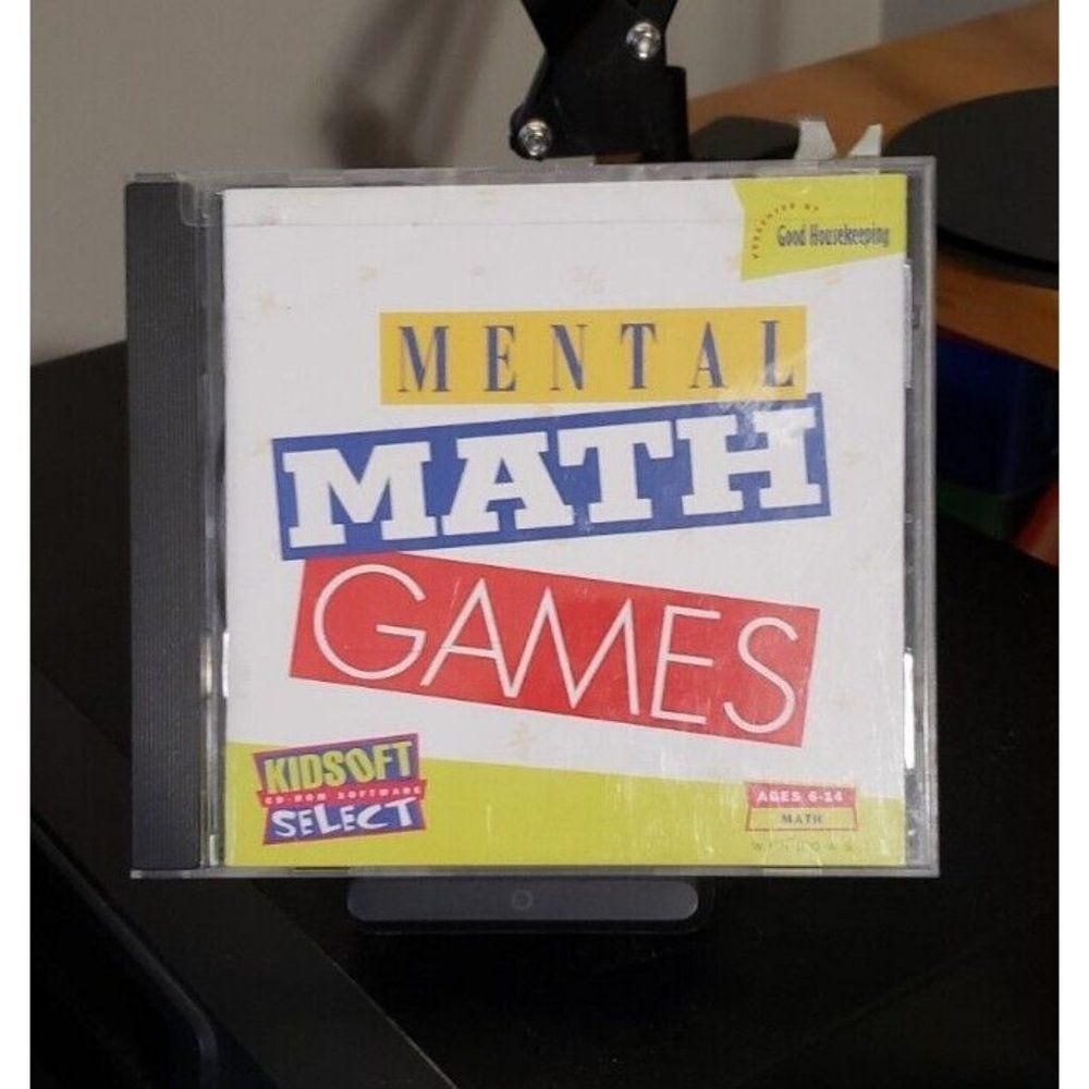 Mental Math Games (PC, 1995) Vintage Computer Gaming CD-ROM